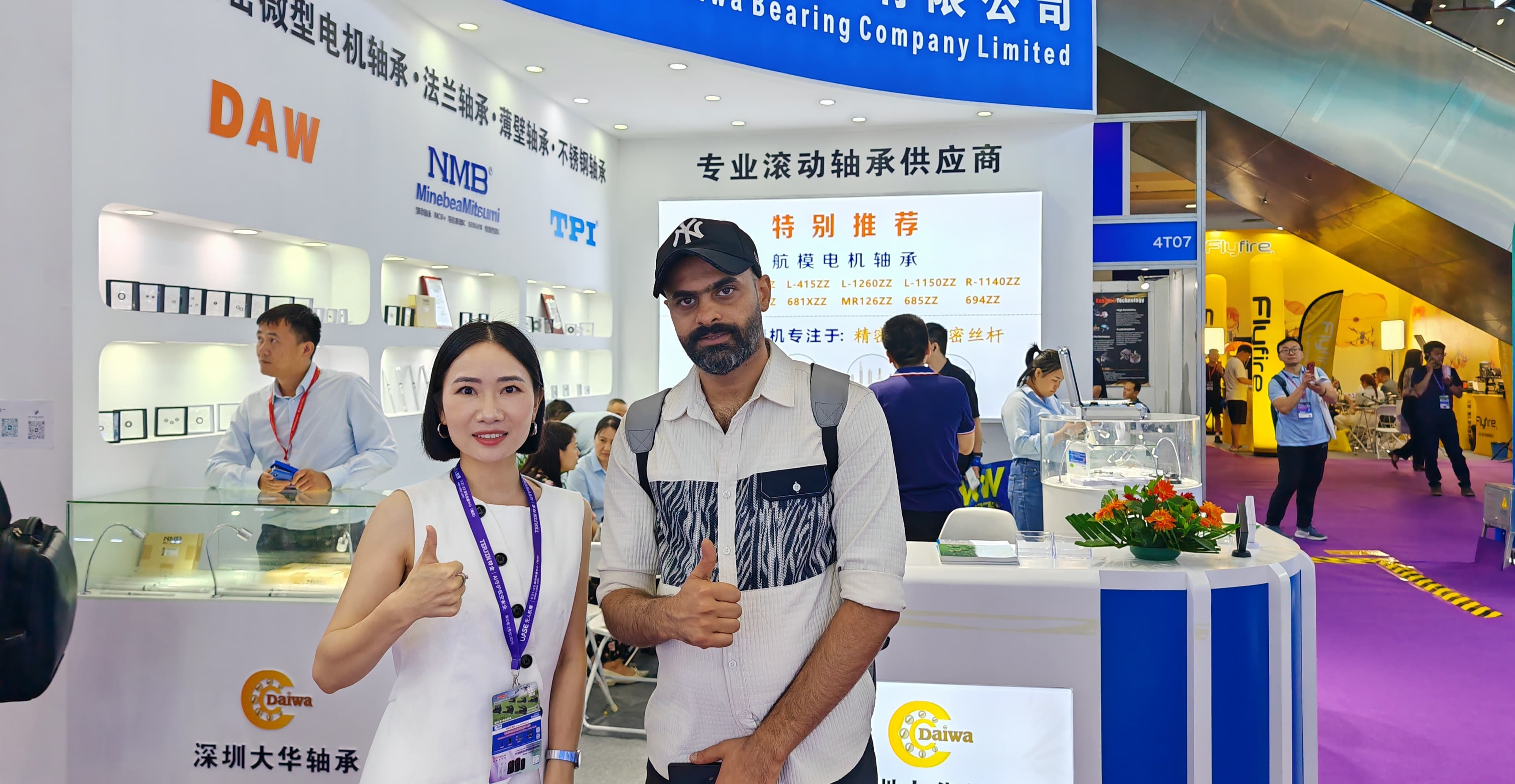 LUMI team meeting international visitors at an industry exhibition 3