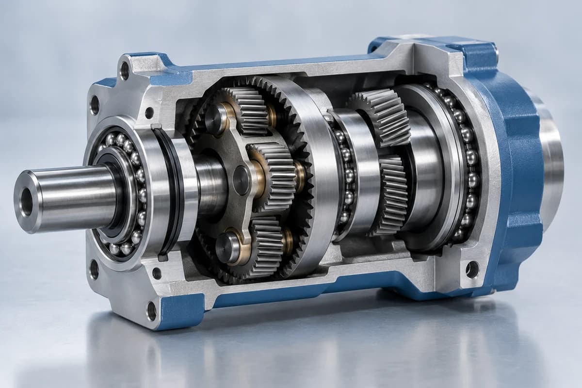 Cutaway power tool motor showing the rotor shaft bearing