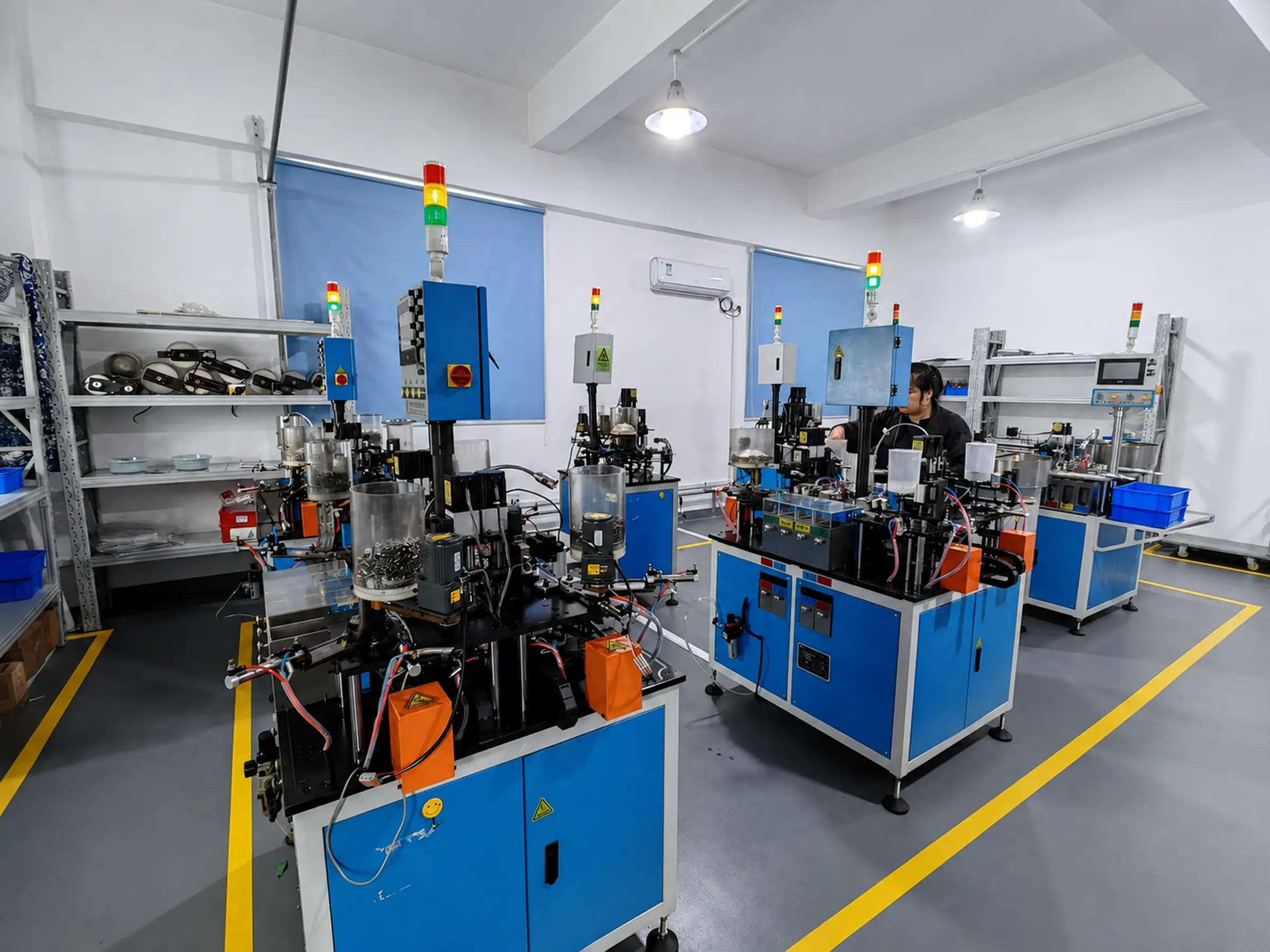 Automated bearing assembly equipment with operator
