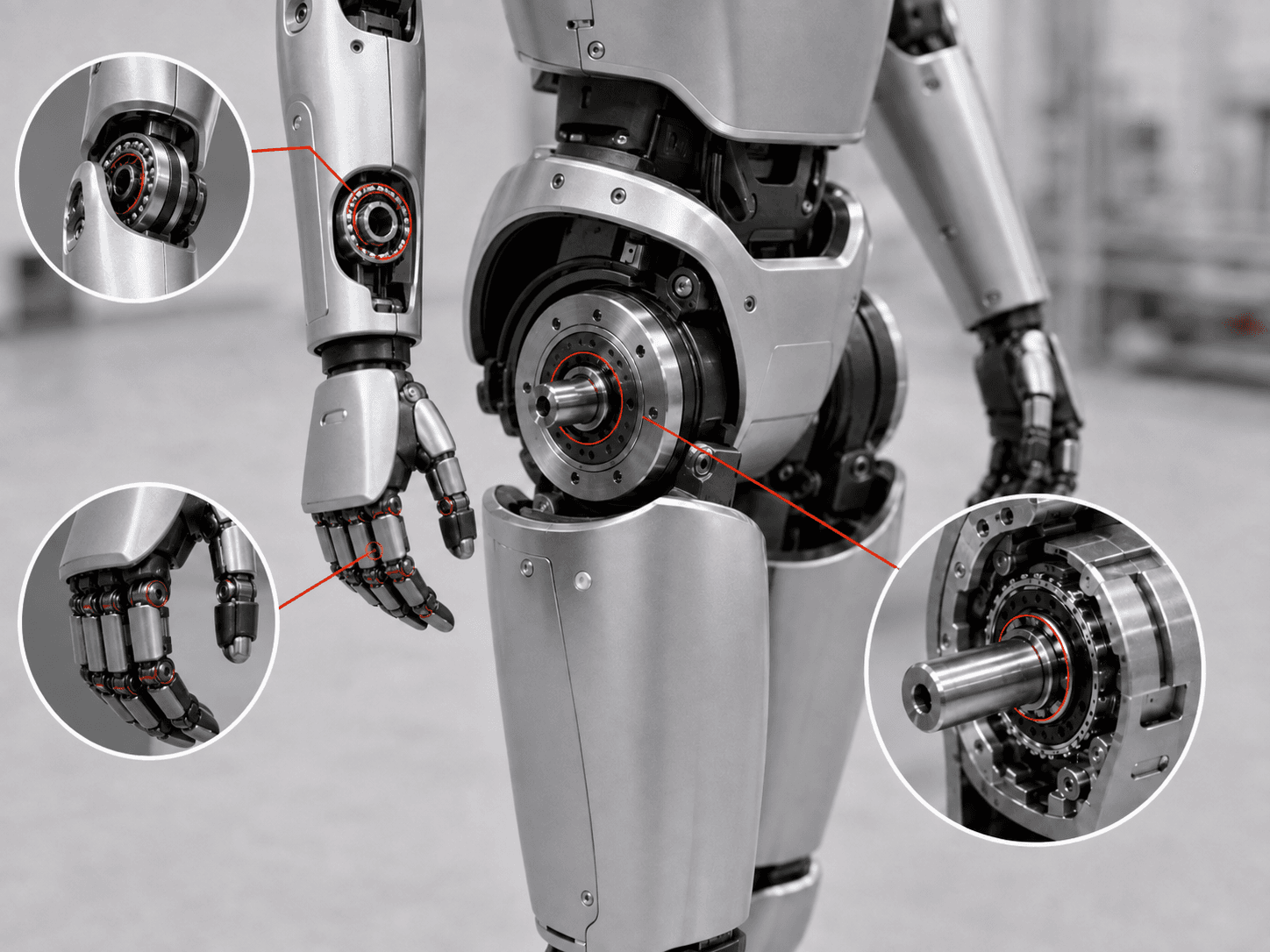 Compact robotic arm joint with an integrated rotary servo actuator