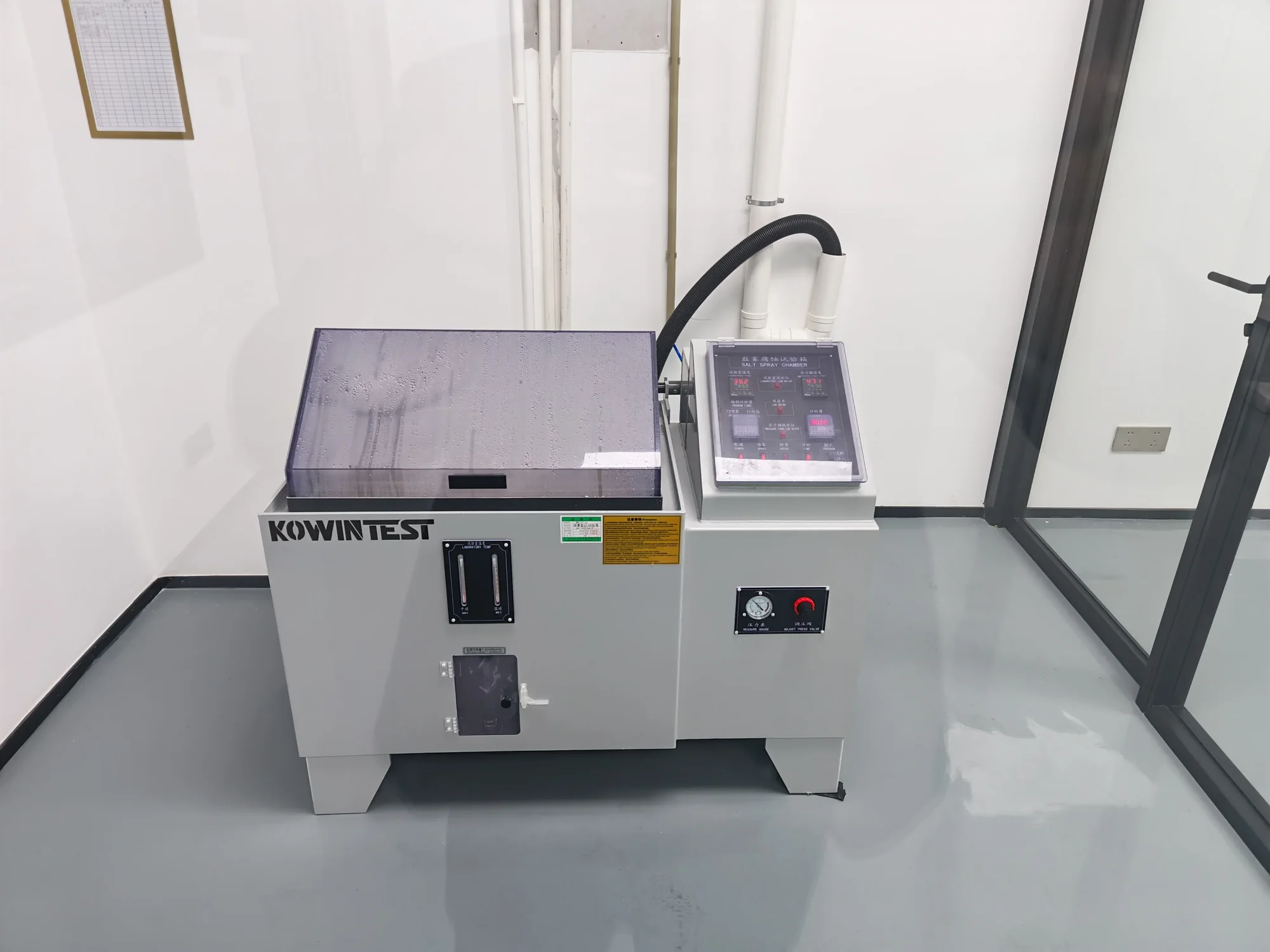 KOWINTEST salt spray chamber in the LUMI laboratory