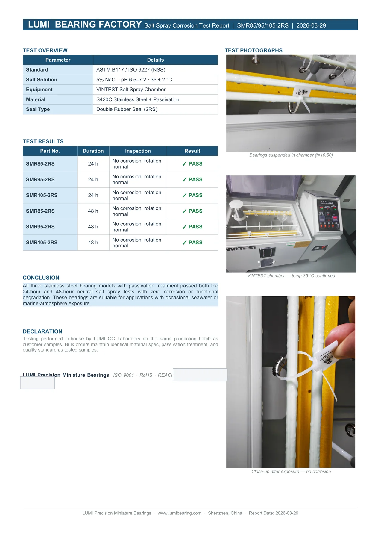 Public preview of a LUMI salt spray corrosion test report