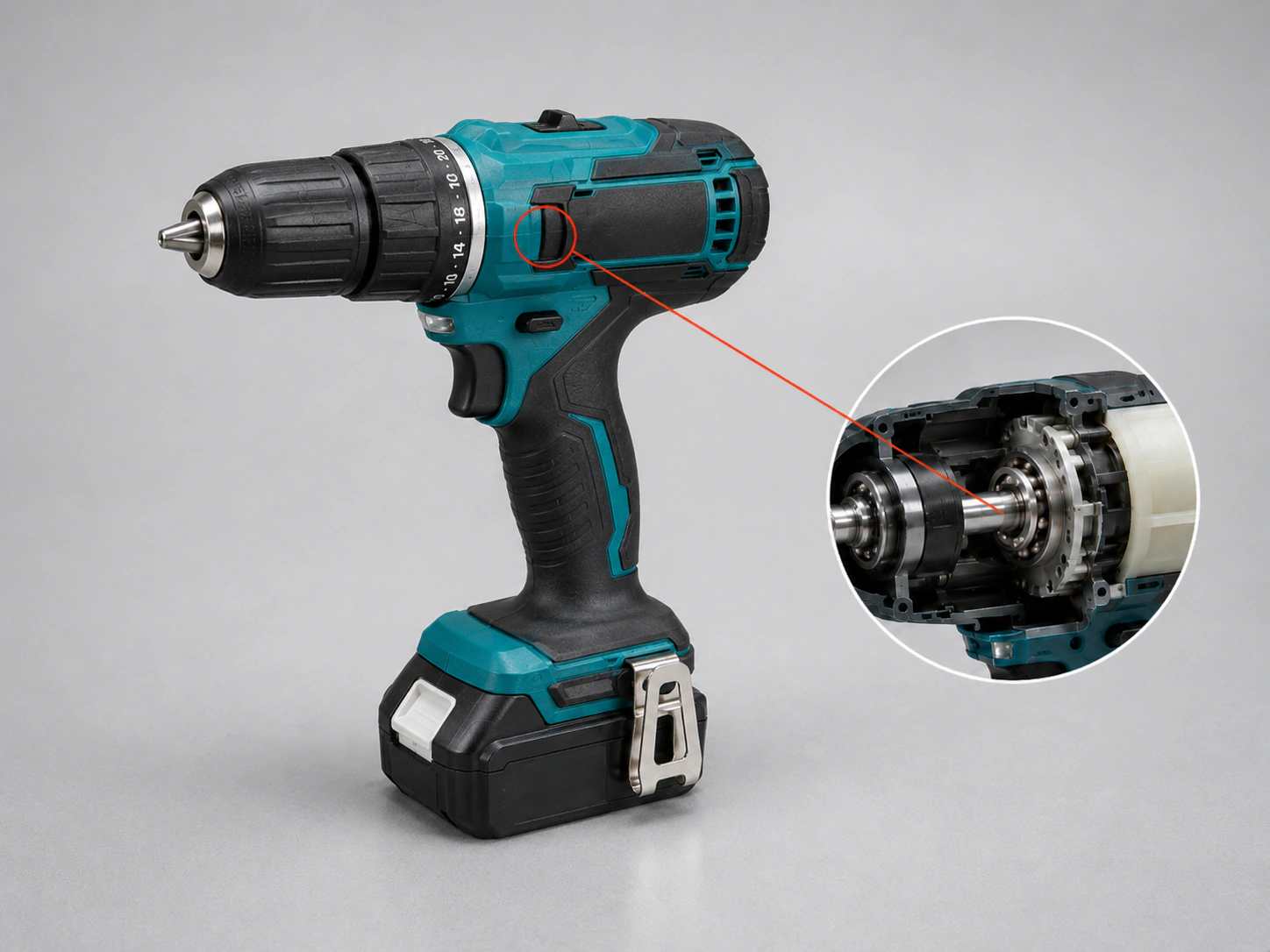 Power tool motor and gearbox for 6000 Series bearing application