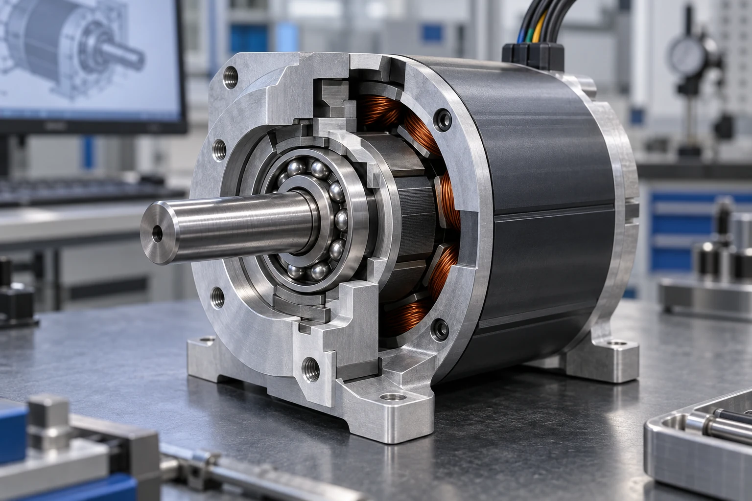 Small-motor deep-groove bearings prepared for fit and clearance review