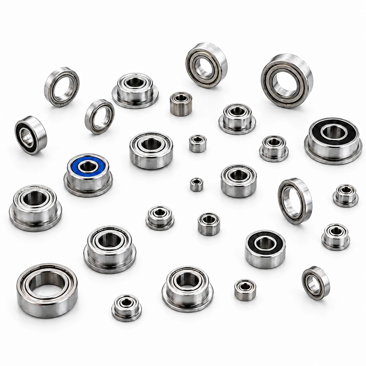 Miniature deep groove ball bearings in multiple sizes