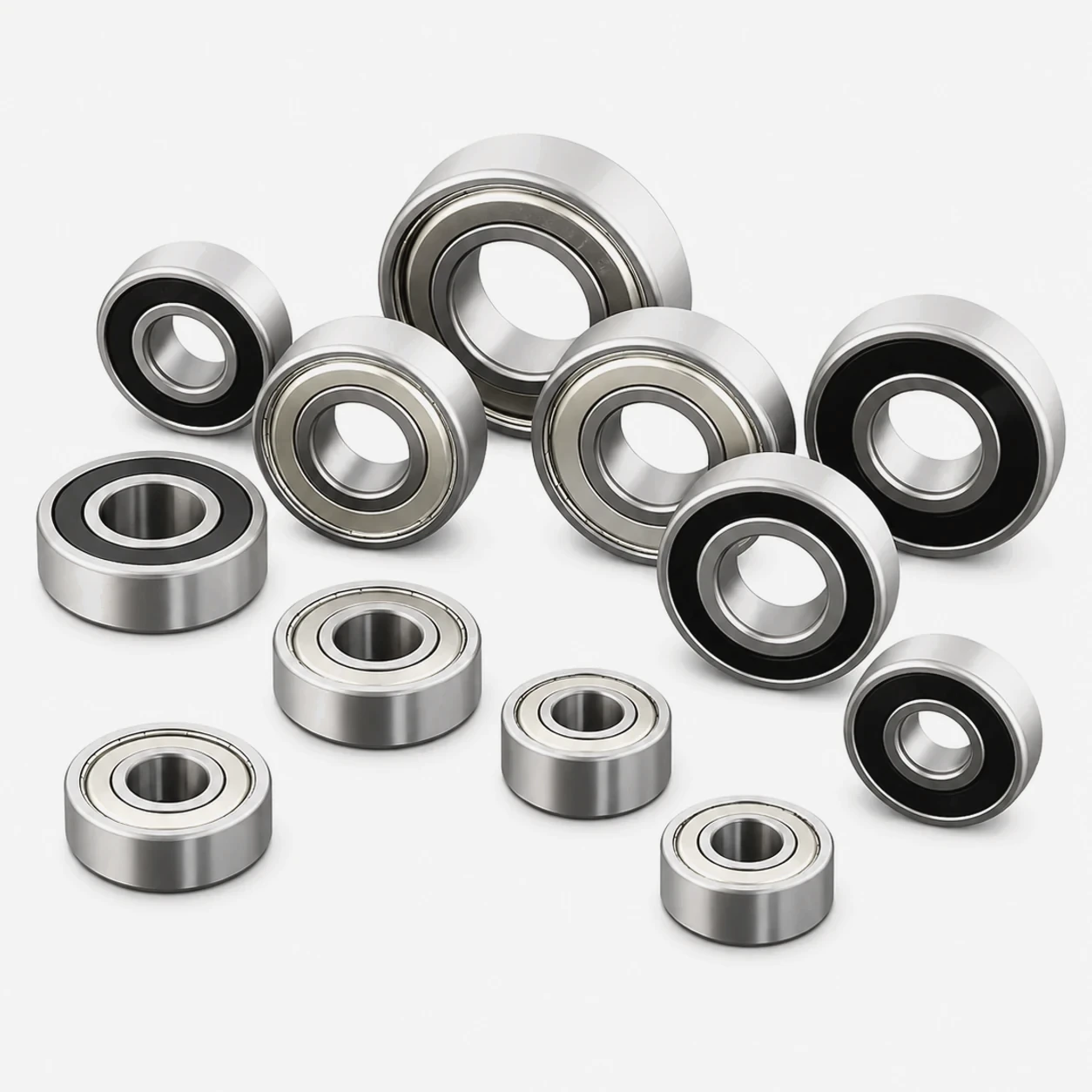 Open stainless steel deep groove ball bearing